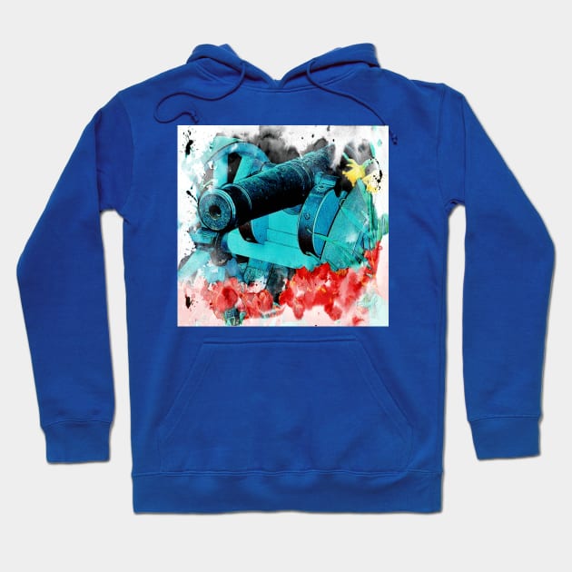 FLOWER CANNON Hoodie by JOHN COVERT ILLUSTRATIONS